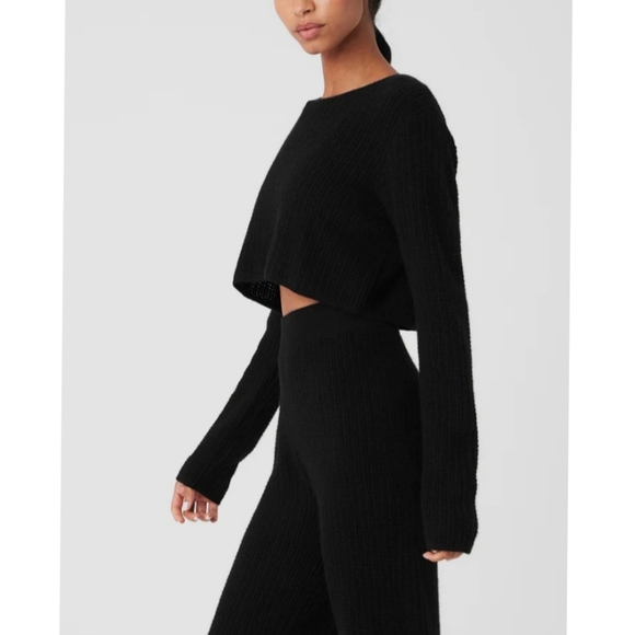 ❗FLASH SALE! ALO CASHMERE WAFFLE-KNIT TOP - Picture 6 of 6